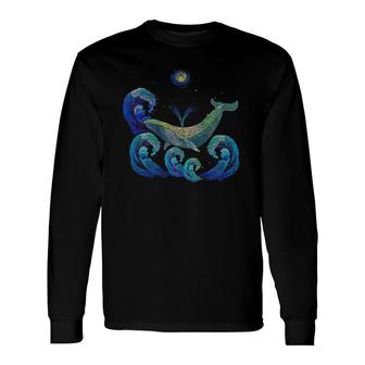 Humpback Whale Art Ocean Animal Lover Long Sleeve T-Shirt T-Shirt | Mazezy