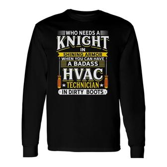 Hvac Tech Wife Long Sleeve T-Shirt T-Shirt | Mazezy