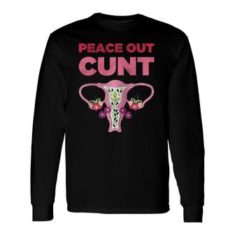 Hysterectomy Recovery Products Peace Out Uterus Long Sleeve T-Shirt T-Shirt | Mazezy