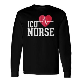 Icu Nurse Medical Heart Hospital Emergency Er Rn Quote Zip Long Sleeve T-Shirt T-Shirt | Mazezy