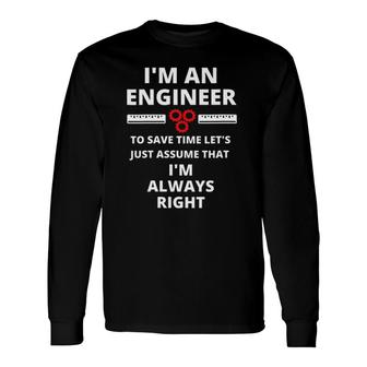 I'm An Engineer Sarcastic Engineering V-Neck Long Sleeve T-Shirt T-Shirt | Mazezy