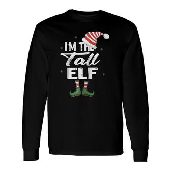 I'm The Tall Elf Christmas Eve Xmas Elf Squad Costume Raglan Baseball Tee Long Sleeve T-Shirt T-Shirt | Mazezy