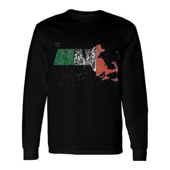 Irish Flag St Patricks Day Long Sleeve T-Shirt T-Shirt | Mazezy