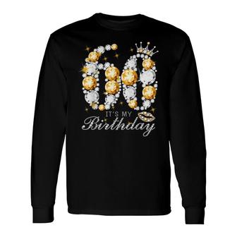It's My 60Th Birthday Queen 60 Years Old Shoes Crown Diamond Long Sleeve T-Shirt - Seseable