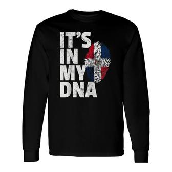 It's In My Dna Dominican Republic Flag Official Pride Raglan Baseball Tee Long Sleeve T-Shirt T-Shirt | Mazezy