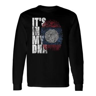 It's In My Dna Laotian Lao Asia Asian Laos Flag Long Sleeve T-Shirt T-Shirt | Mazezy