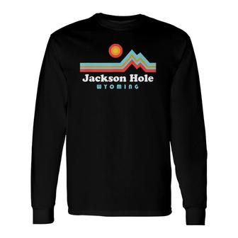 Jackson Hole Wyoming Vintage Mountains Jackson Hole Tank Top Long Sleeve T-Shirt T-Shirt | Mazezy