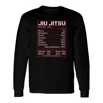 Jiu Jitsu Nutrition Facts Long Sleeve T-Shirt T-Shirt | Mazezy