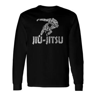 Jiu-Jitsu S For Bjj Fans Vintage Distressed Tee Long Sleeve T-Shirt T-Shirt | Mazezy DE