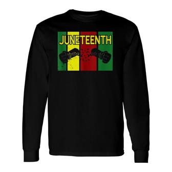 Juneteenth Chains Black Independence Day Long Sleeve T-Shirt T-Shirt | Mazezy