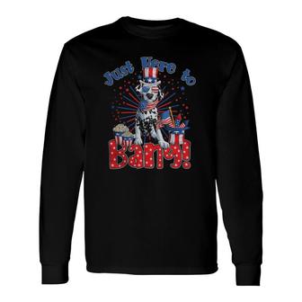 Just Here To Bang 4Th Of July Dalmatian Long Sleeve T-Shirt T-Shirt | Mazezy