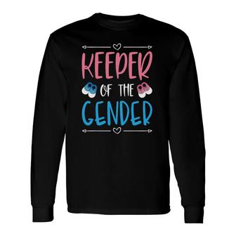 Keeper Of The Gender Announcement Baby Shoes Long Sleeve T-Shirt T-Shirt | Mazezy