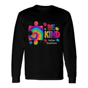 Be Kind Puzzle Pieces Long Sleeve T-Shirt T-Shirt | Mazezy