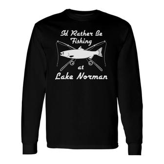 Lake Norman Fishing Rod Reel Fish Tee Long Sleeve T-Shirt T-Shirt | Mazezy