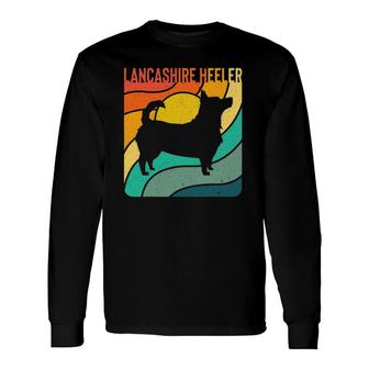 Lancashire Heeler Vintage Retro Dog Lover Mom Dad Long Sleeve T-Shirt T-Shirt | Mazezy