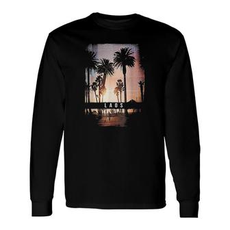 Laos Beach Long Sleeve T-Shirt | Mazezy
