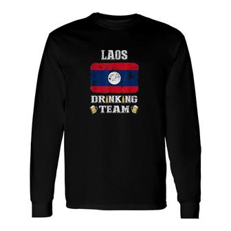 Laos Drinking Team Long Sleeve T-Shirt | Mazezy