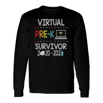 Last Day Of School Virtual Pre-K Survivor 2020-2021 Ver2 Long Sleeve T-Shirt T-Shirt | Mazezy