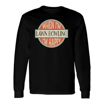 Lawn Bowling Vintage Sports Bowler Tee Long Sleeve T-Shirt T-Shirt | Mazezy