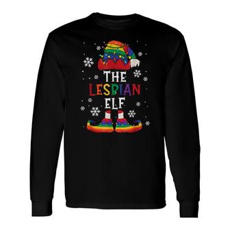 The Lesbian Elf Christmas Party Long Sleeve T-Shirt | Mazezy