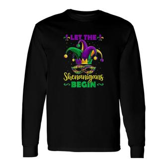 Let The Shenanigans Begin New Orleans Mardi Gras 2022 Men Women Long Sleeve T-Shirt - Seseable