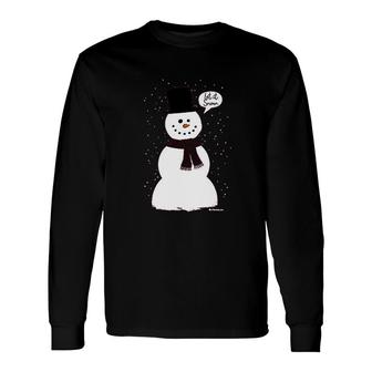 Let It Snow Snowman Christmas Xmas Long Sleeve T-Shirt - Thegiftio