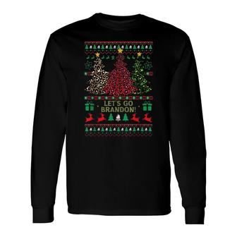 Let’S Go Brandon Beautiful Anti-Biden Christmas Trees Long Sleeve T-Shirt T-Shirt | Mazezy