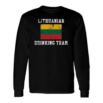 Lithuanian Drinking Team National Pride Long Sleeve T-Shirt T-Shirt | Mazezy