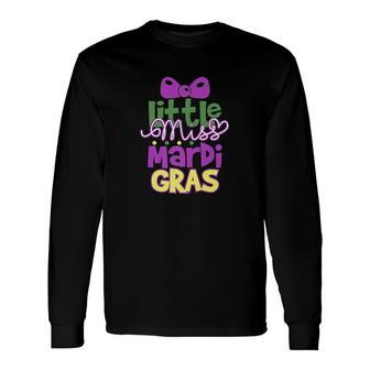Little Miss Mardi Gras Mardi Gras Costume Girl Premium Long Sleeve T-Shirt - Seseable
