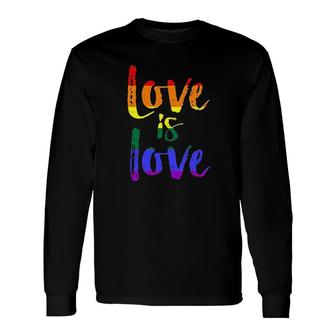 Love Is Love Gay Pride Cute Graphic Long Sleeve T-Shirt - Thegiftio UK