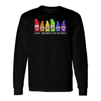 Love Gnomes No Bound Lgbt Pride Cute Heart Long Sleeve T-Shirt T-Shirt | Mazezy