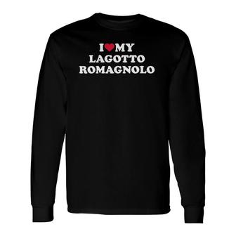 I Love My Lagotto Romagnolo V-Neck Long Sleeve T-Shirt | Mazezy