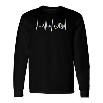 Love Midwifery Ekg Heartbeat Line- Midwife L And D Nurse Long Sleeve T-Shirt T-Shirt | Mazezy
