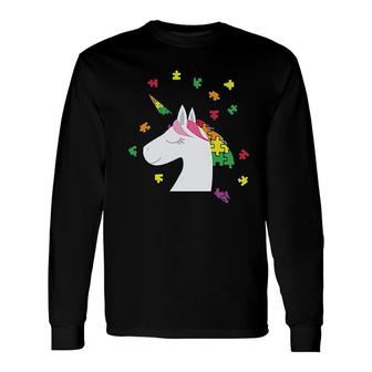 Love Puzzles Autism Awareness Graphic Long Sleeve T-Shirt T-Shirt | Mazezy