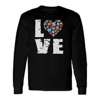 Love Puzzles Awareness Long Sleeve T-Shirt T-Shirt | Mazezy