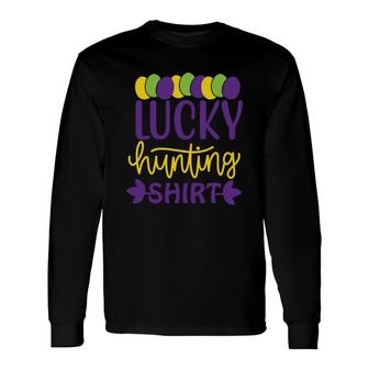 Lucky Hunting Shirt Purple Long Sleeve T-Shirt T-Shirt | Mazezy