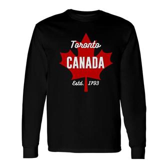 Maple Leaf Canada Flag Eh Toronto Canada Long Sleeve T-Shirt | Mazezy