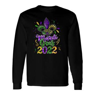 Mardi Gras S 2022 Trendy Leopard Print Fleur De Lis Long Sleeve T-Shirt T-Shirt | Mazezy