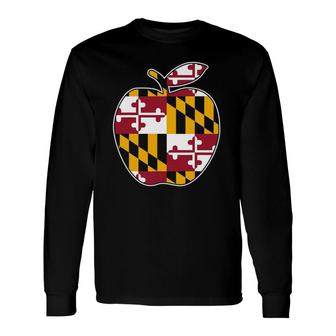 Maryland Teachers Support Appreciation Long Sleeve T-Shirt T-Shirt | Mazezy
