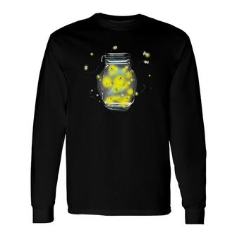 Mason Jar Fireflies Insect Lover Long Sleeve T-Shirt T-Shirt | Mazezy