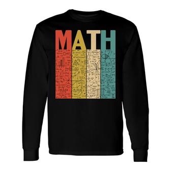 Math Easy Art Retro Understand Math Teacher Long Sleeve T-Shirt - Thegiftio UK