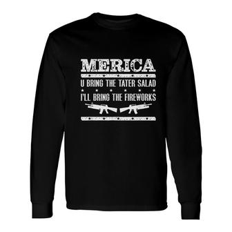Merica Perfect For American Long Sleeve T-Shirt | Mazezy