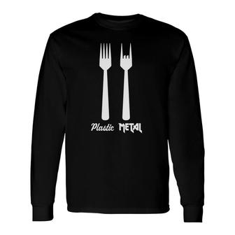 Metalhead Forks Devil Horns Heavy Rock Metal Long Sleeve T-Shirt T-Shirt | Mazezy
