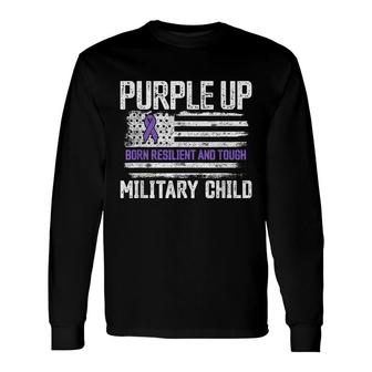 Military Child Military Purple Up Military Child Long Sleeve T-Shirt - Seseable