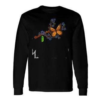 Milkweed Monarch Butterfly And Cocoon Nature Lover Tank Top Long Sleeve T-Shirt | Mazezy