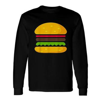 Minimalist Hamburger Long Sleeve T-Shirt T-Shirt | Mazezy