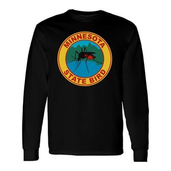 Minnesota Mosquito State Bird Long Sleeve T-Shirt | Mazezy