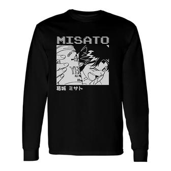 Misato Katsuragi With Beer Long Sleeve T-Shirt | Mazezy