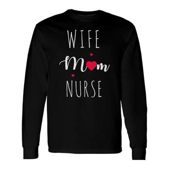 Moma Wife Mom Nurse For Mommy Long Sleeve T-Shirt - Thegiftio UK