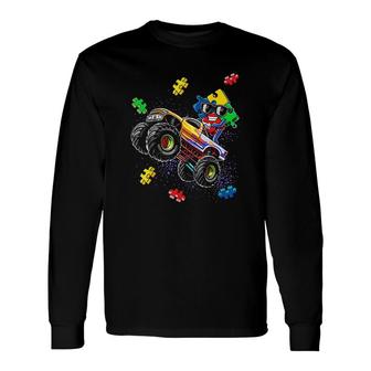Monster Truck Awareness Puzzle Piece Long Sleeve T-Shirt T-Shirt | Mazezy